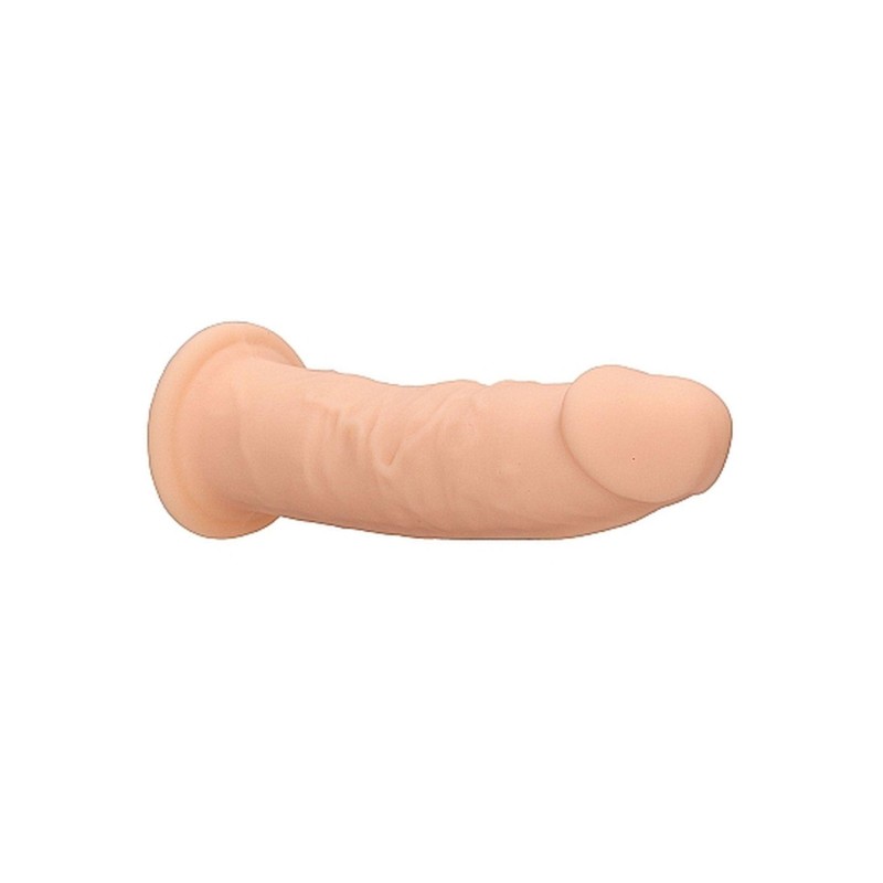 Żylaste silikonowe dildo mocna przyssawka 15 cm